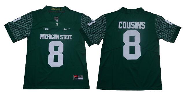 en Michigan State Spartans  8 Kirk Cousins jerseys