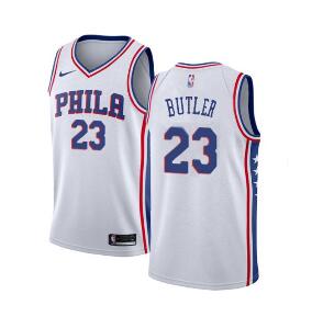 Men's Philadelphia 76ers #23 Jimmy Butler Cream NEW White Jersey