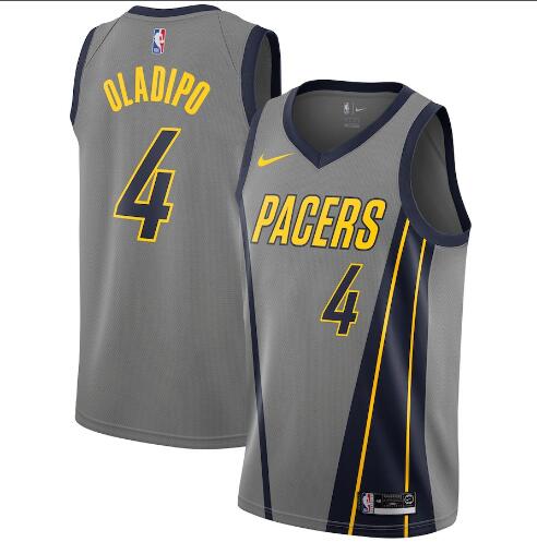 2019 New Men's Indiana Pacers 4# Victor-Oladipo Basketball Jerseys City Edition