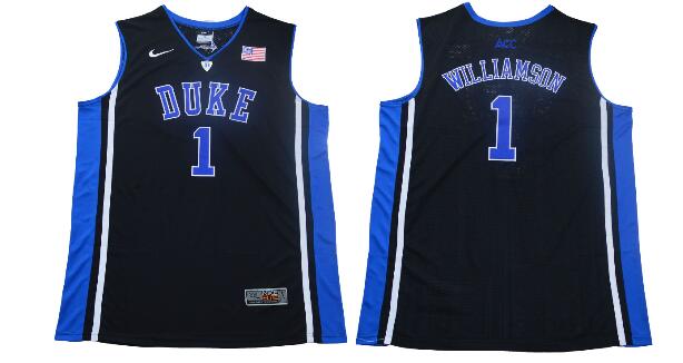 Men's Duke Blue Devils 1 Zion Williamson Elite College Jersey