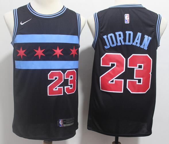 Men's Nike Chicago Bulls #23 Michael Jordan Bulls City Edition  Black NBA Jersey