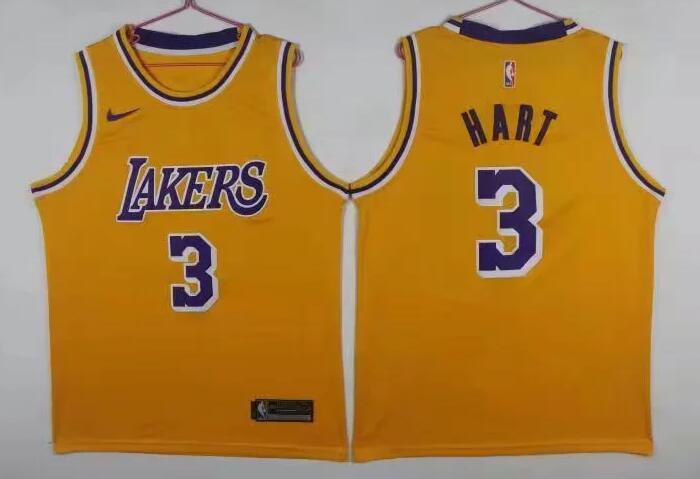 Men's Los Angeles Lakers #3 Josh Hart Icon Edition Gold Swingman Jersey