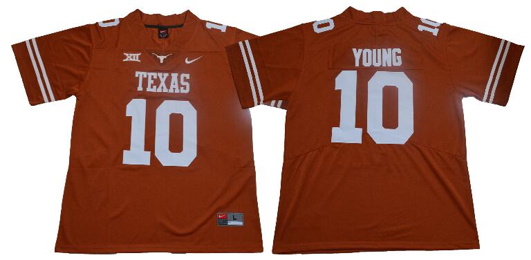 2018-2019 New Texas Longhorns 10 Vince Young  Men NCAA college Football Jerseys