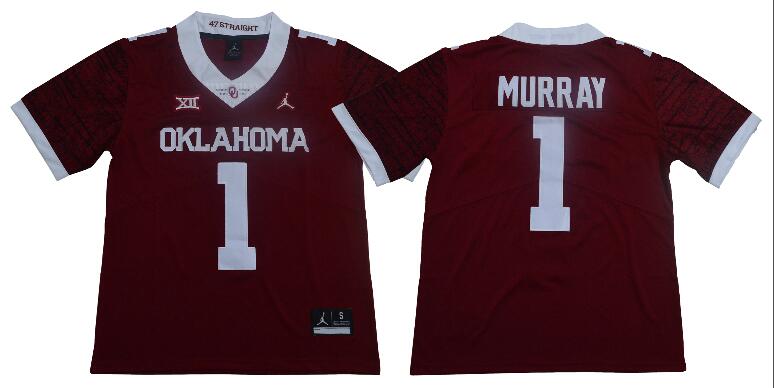 Men's Oklahoma Sooners #1 Kyler Murray College Jersey