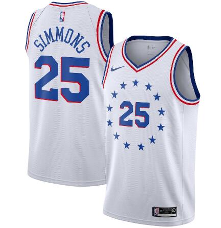 Men Nike Philadelphia 76ers 25 Ben Simmons Earned Edition Jersey