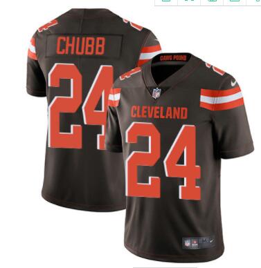 Nike Browns #24 Nick Chubb Brown Team Color Men's Stitched NFL Vapor Untouchable Limited Jersey