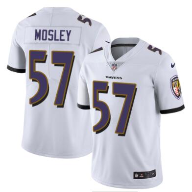 Nike Baltimore Ravens #57 C.J. Mosley White Men's Stitched NFL Vapor Untouchable Limited Jersey