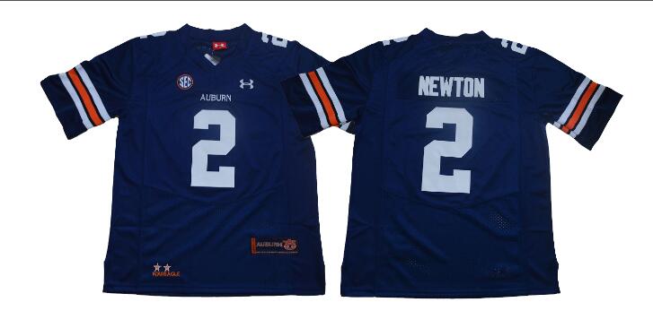 Auburn Tigers Blue 2 Cam Newton blue men College ncaa Football Jerseys