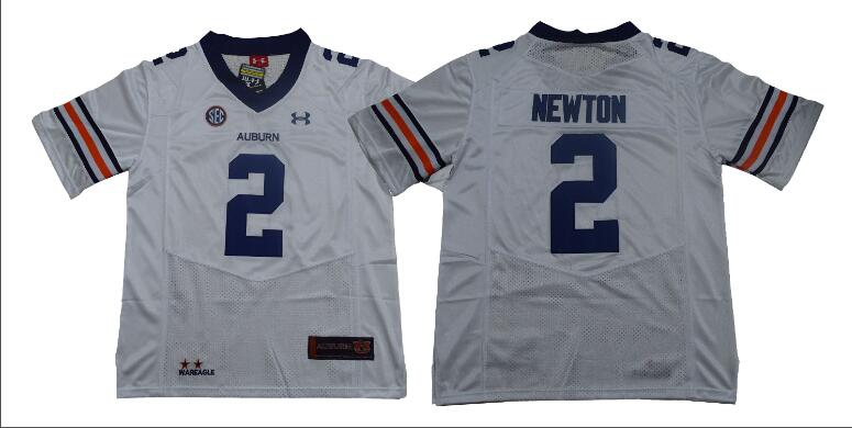 Auburn Tigers Blue 2 Cam Newton white men College ncaa Football Jerseys