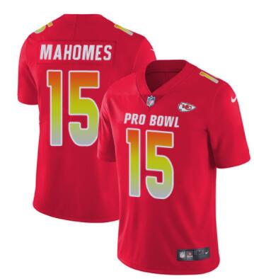 Nike Kansas City Chiefs #15 Patrick Mahomes Red Men's Stitched NFL Limited AFC 2019 Pro Bowl Jersey