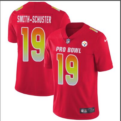 Nike Pittsburgh Steelers #19 JuJu Smith-Schuster Red Men's Stitched NFL Limited AFC 2019 Pro Bowl Jersey