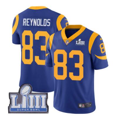 Men's Los Angeles Rams #83 Josh Reynolds Royal Blue Nike NFL Alternate Vapor Untouchable Super Bowl LIII Bound Limited Jersey