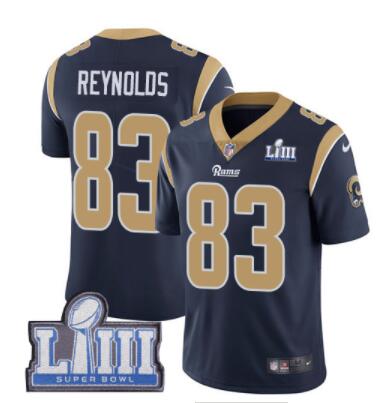 Men's Los Angeles Rams #83 Josh Reynolds Navy Blue Nike NFL Home Vapor Untouchable Super Bowl LIII Bound Limited Jersey