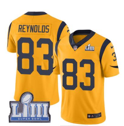 Men's Los Angeles Rams #83 Josh Reynolds Gold Nike NFL Rush Vapor Untouchable Super Bowl LIII Bound Limited Jersey