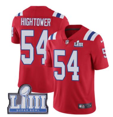 #54 Limited Dont'a Hightower Red Nike NFL Alternate Men's Jersey New England Patriots Vapor Untouchable Super Bowl LIII Bound