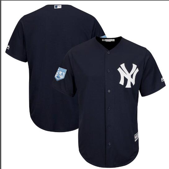 Men Blank New York Yankees Majestic 2019 Spring Training Jersey