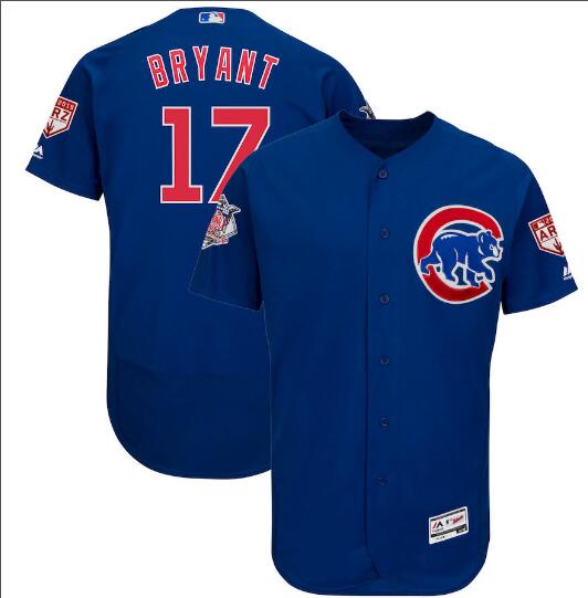 Men's Chicago Cubs  #17 Kris Bryant 2019 Spring Training Stitched Jersey