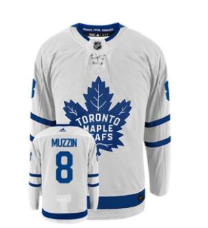 Men's Adidas Toronto Maple Leafs #8 Jake Muzzin White Away Authentic Jersey