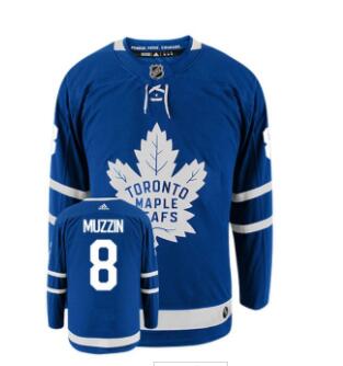 Men's Adidas Toronto Maple Leafs #8 Jake Muzzin Royal Blue NHL Home Authentic Jersey