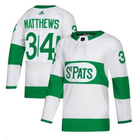 Men's Toronto St. Pats Auston Matthews adidas White Authentic Player Jersey