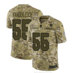 Nike Cowboys #55 Leighton Vander Esch Camo Men's Stitched NFL Limited 2018 Salute To Service Jersey