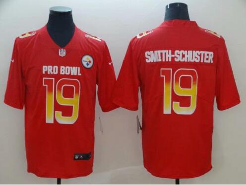 Men's AFC JuJu Smith-Schuster Red 2019 Pro Bowl Game Jersey