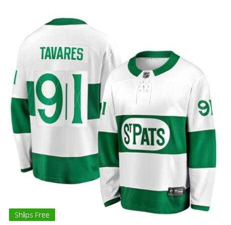 Men's Toronto St. Pats John Tavares Fanatics Branded White Premier Breakaway Player Jersey