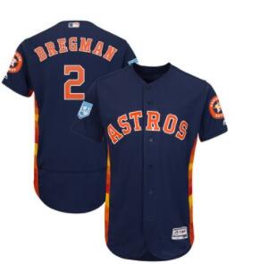 Men's Houston Astros 2 Alex Bregman Majestic Navy 2019 Spring Training Flex Base Player Jersey