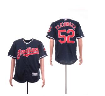 Men's Cleveland Indians 52 Mike Clevinger White Flexbase Jersey