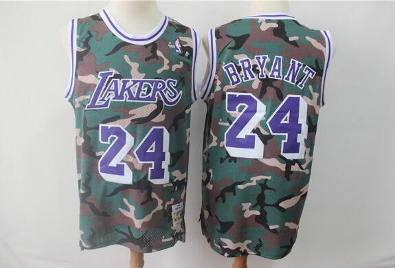 Lakers  24# Kobe Bryant  Camo 2018-19 Hardwood Classics Jersey