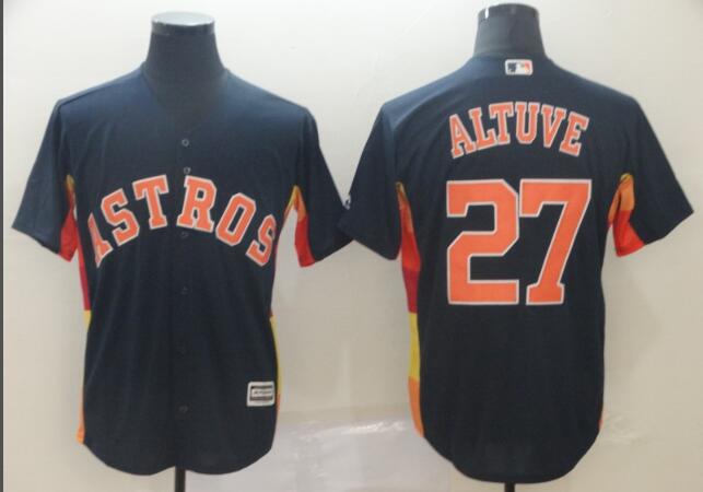 Men's Houston Astros 27 Jose Altuve  Baseball Jersey