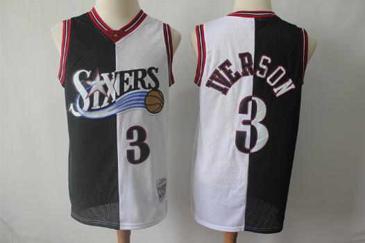 Philadelphia 76ers #3 Allen Iverson  Men Split Jersey