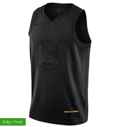 Men's Golden State Warriors Stephen Curry Nike Black MVP Swingman Jersey