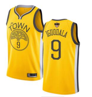 Warriors #9 Andre Iguodala Gold 2019 Finals Bound Basketball Swingman Earned Edition Jersey