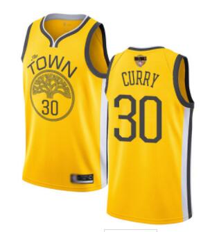 Warriors #30 Stephen Curry Gold 2019 Finals Bound Basketball Swingman Earned Edition Jersey