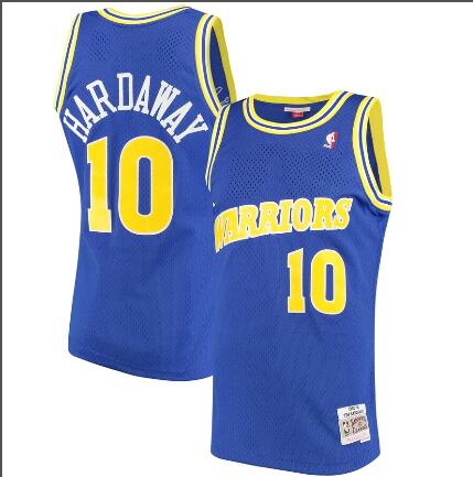 Men's Golden State Warriors Tim Hardaway Mitchell & Ness Royal 1990-91 Hardwood Classics Swingman Jersey