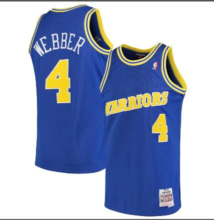 Men's Golden State Warriors Chris Webber Mitchell & Ness Royal 1993-94 Hardwood Classics Swingman Jersey