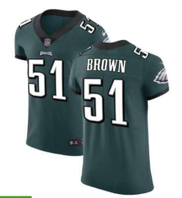 Men's Eagles Brown 51#  Stitched Football Vapor Untouchable Limited JerseyMen's Eagles Brown 51#  Stitched Football Vapor Untouchable Limited Jersey