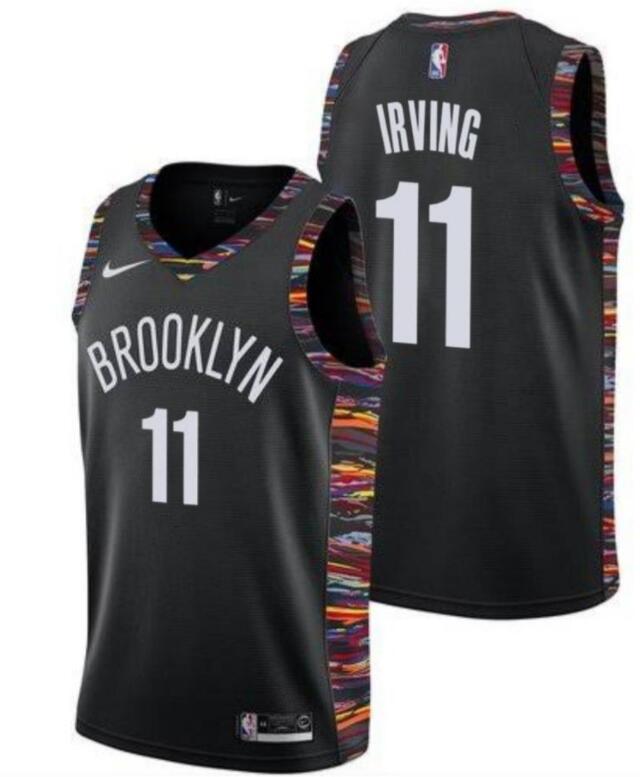 New Kyrie Irving Brooklyn Nets 11 basketball Jersey Stitched Black Men's