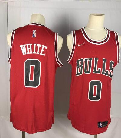 0 white Men Bulls Jersey