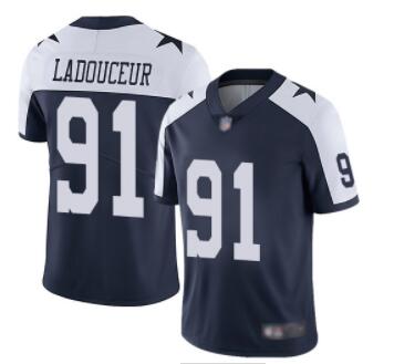 Dallas Cowboys #91 L. P. Ladouceur Men's Navy Blue Alternate Limited Vapor Untouchable Throwback Football Jersey