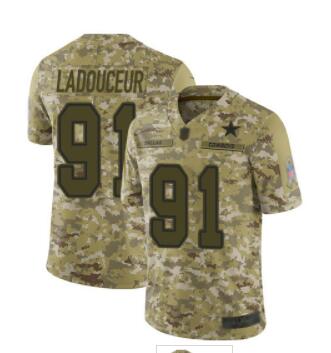 Dallas Cowboys #91 L. P. Ladouceur Men's Camo Limited 2018 Salute to Service Football Jersey
