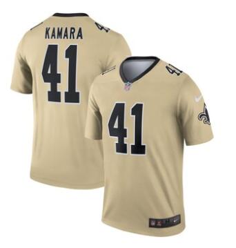 Men's New Orleans Saints Alvin Kamara Nike Gold Inverted Legend Jersey