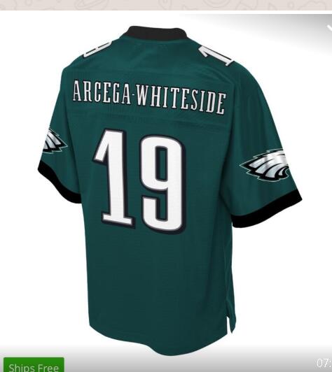 Men's Philadelphia Eagles JJ Arcega-Whiteside NFL  Midnight Green  Jersey Custom