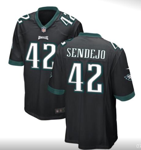 Men's Philadelphia Eagles Andrew Sendejo NFL Pro Line Midnight Green Team Player Jersey