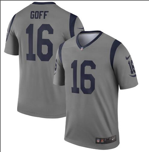 Men's Los Angeles Rams Jared Goff Nike Gray Inverted Legend Jersey