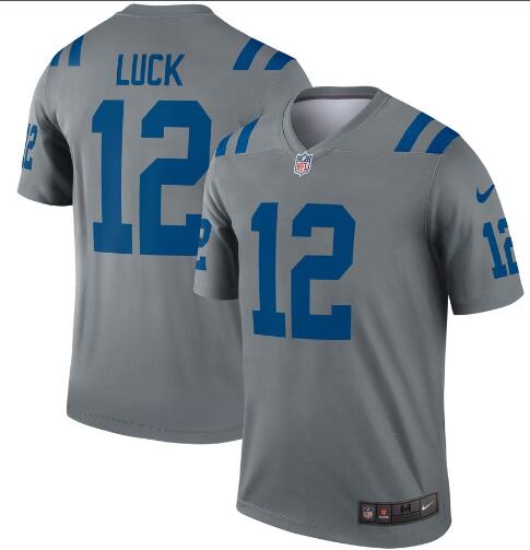 Men's Indianapolis Colts Andrew Luck Nike Gray Inverted Legend Jersey