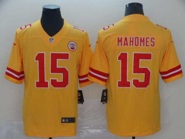 Men's Kansas City Chiefs Patrick Mahomes Nike Gold Inverted Legend Jersey