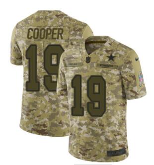 Nike Dallas Cowboys #19 Amari Cooper Camo Men's Stitched NFL Limited 2018 Salute To Service Jersey