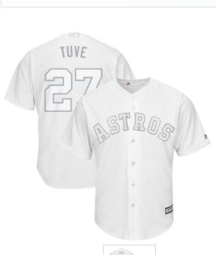 Men's Houston Astros 27 Jose Altuve Tuve White 2019 Players' Weekend Player Jersey